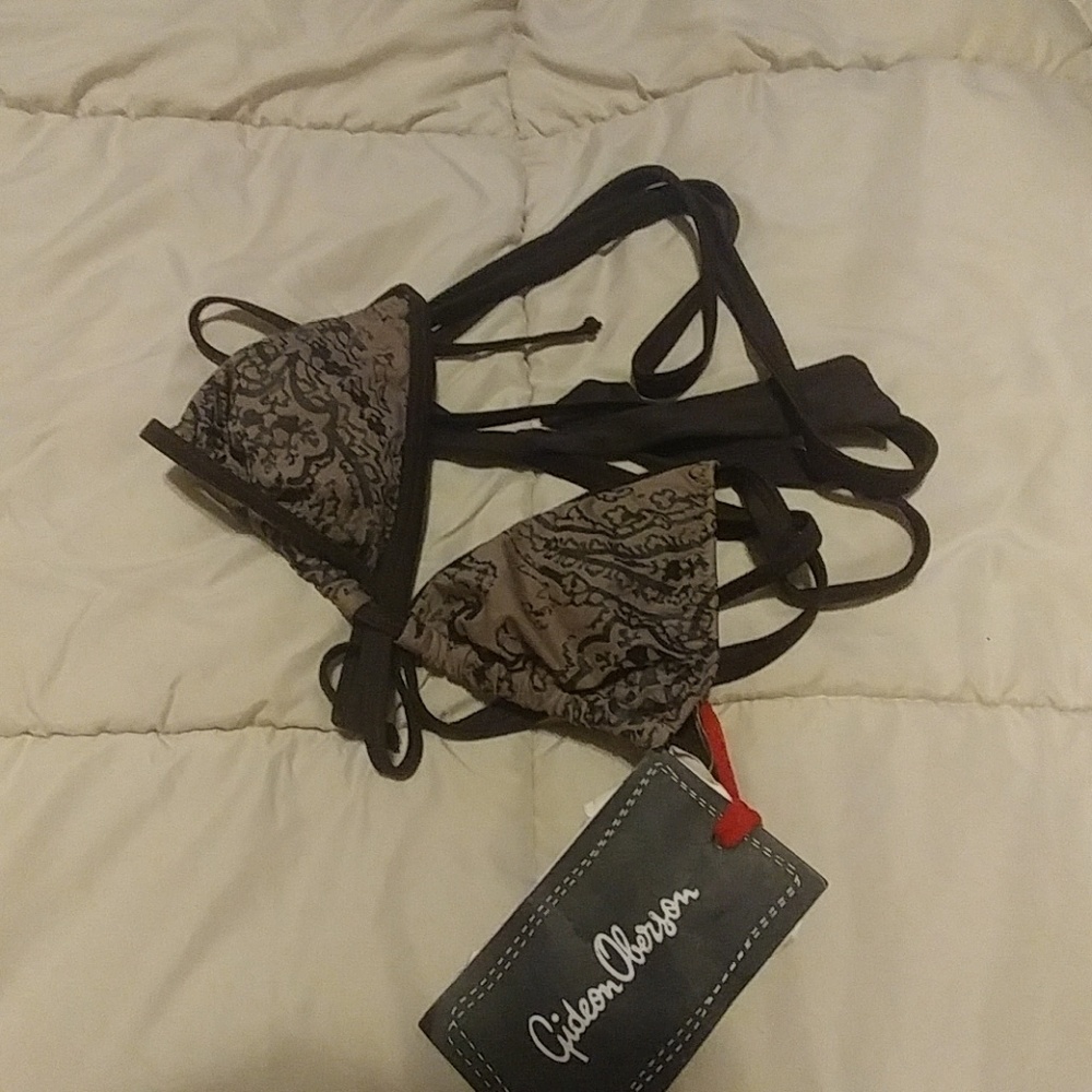 NWT Gidon Oberson brown Swimsuit top